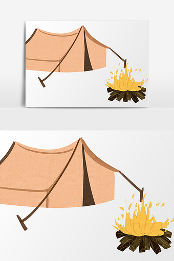 野外露宿帐篷元素素材图片