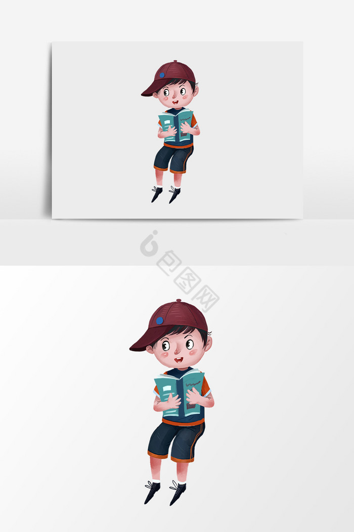 学习看书小男孩