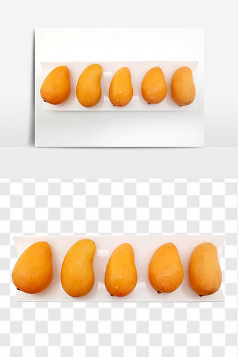 鲜艳多汁的芒果果盘素材图片