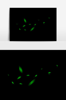 绿色叶子装饰图案设计元素
