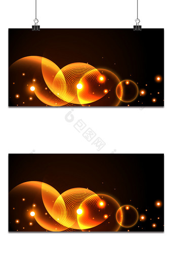 动感金色粒子梦幻圆圈背景图片