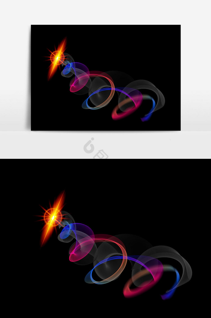 舞动螺旋型线条光效图片