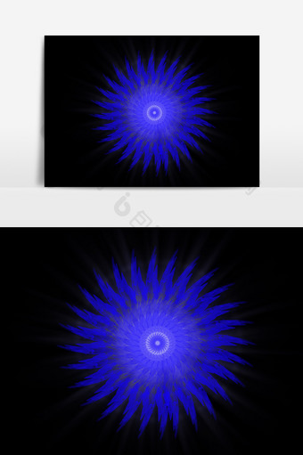 篮紫色光圈光效元素图片