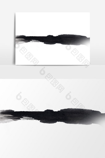 墨迹黑色元素素材图片