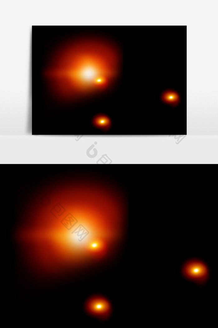 金色光效光晕效果元素素材