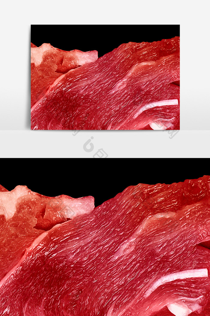 新鲜肉类手绘肉类元素素材