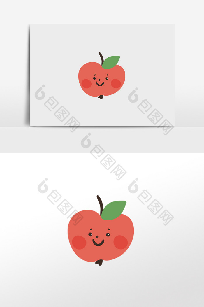 苹果小表情插画图片图片