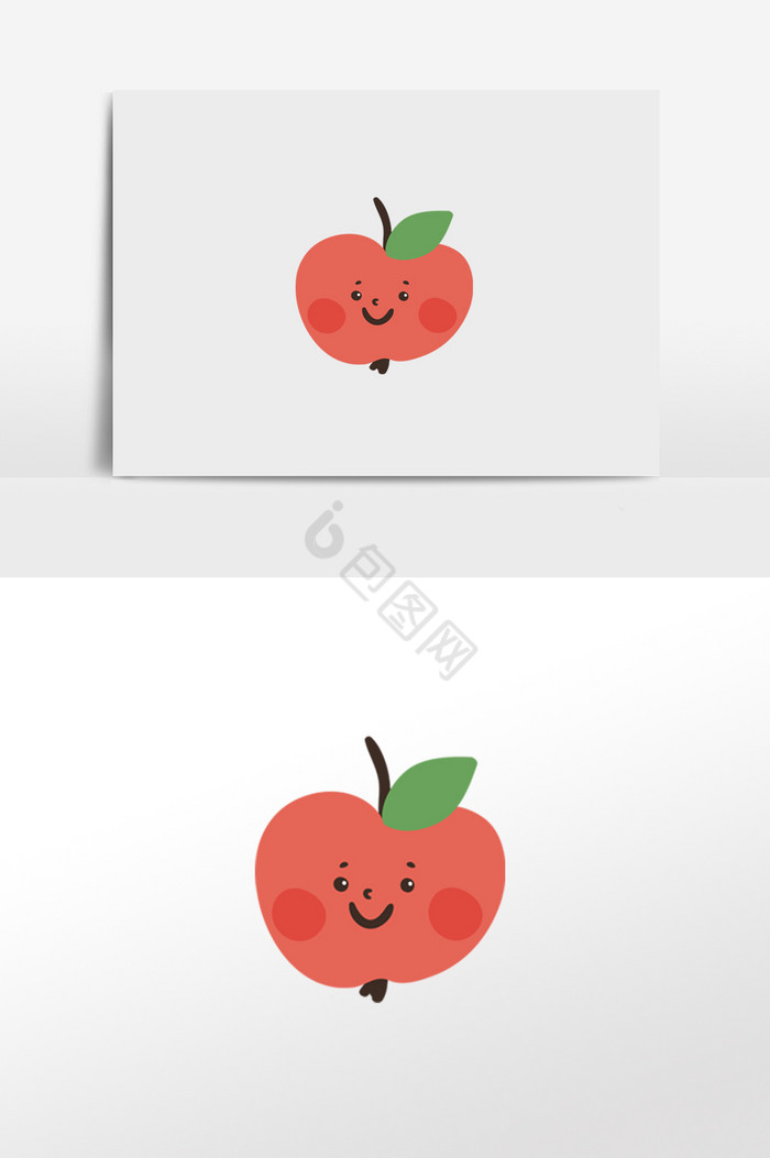 苹果小表情插画图片