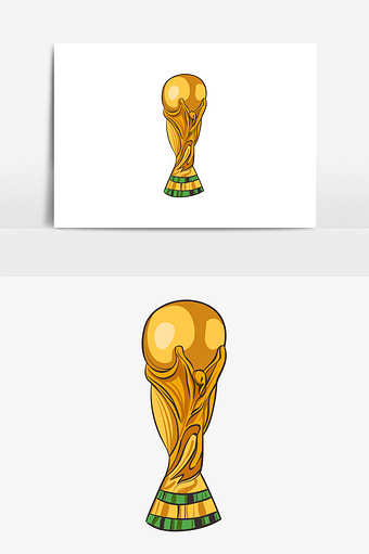 世界杯比赛足球风格奖杯矢量元素
