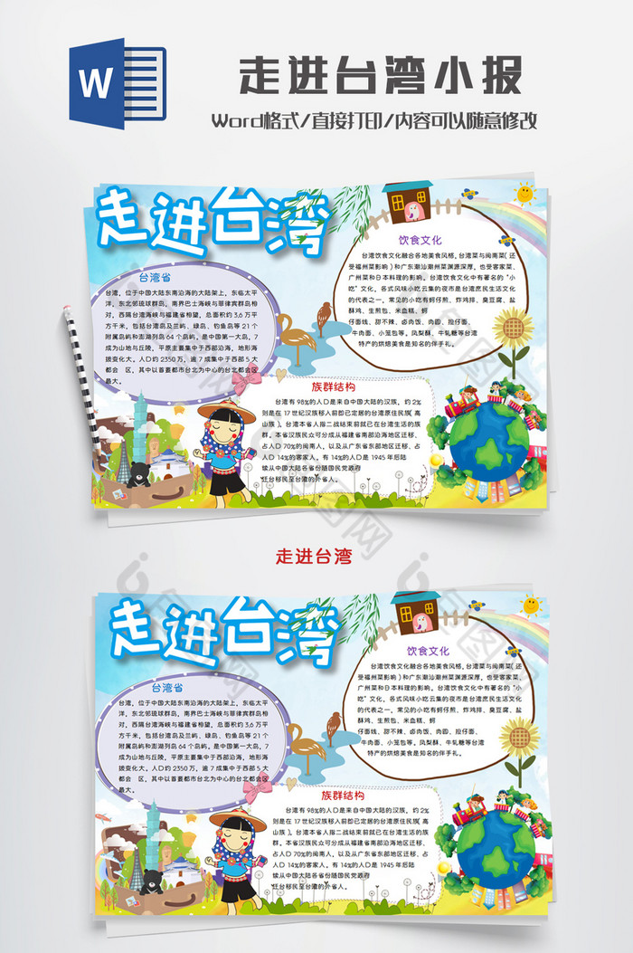 本次作品主题是word模板,使用场景是小报,编号是732684,格式是doc