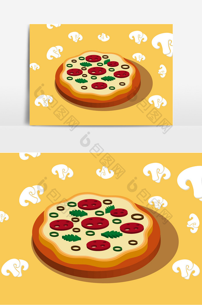 披萨美食披萨元素设计