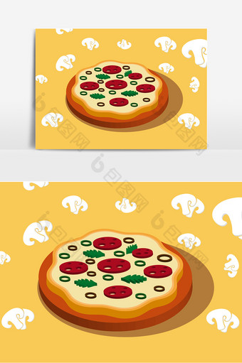 披萨美食披萨元素设计图片