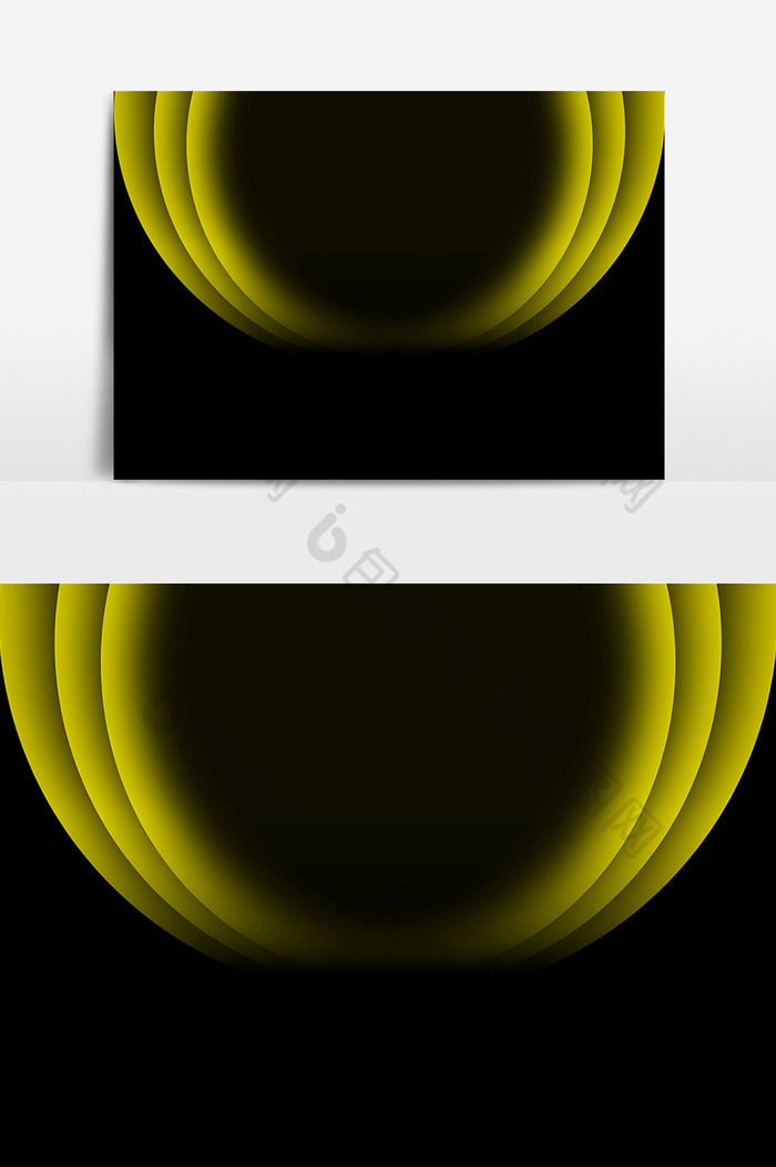 黄色光圈元素素材