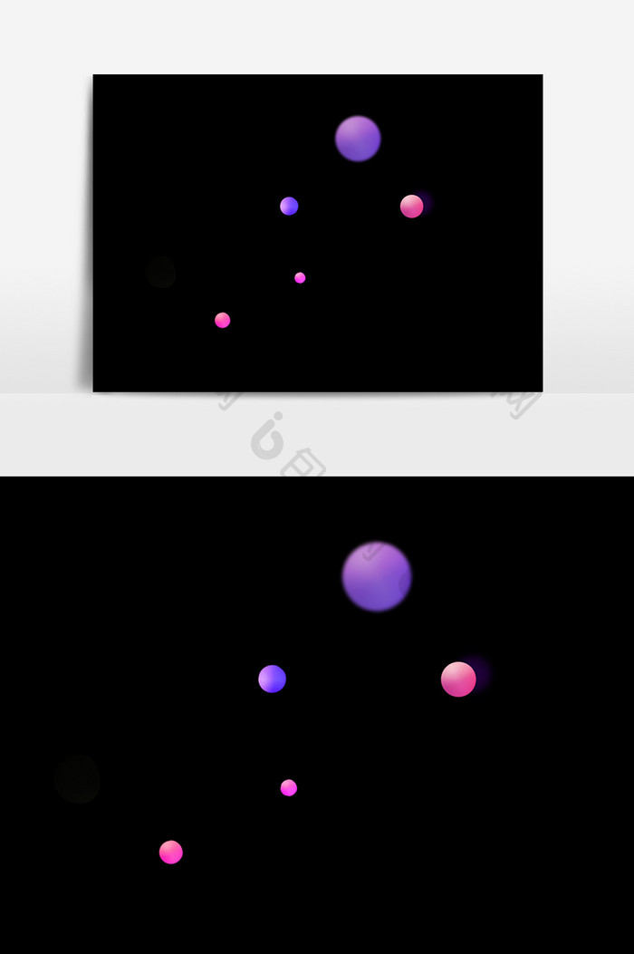 紫色球体设计元素