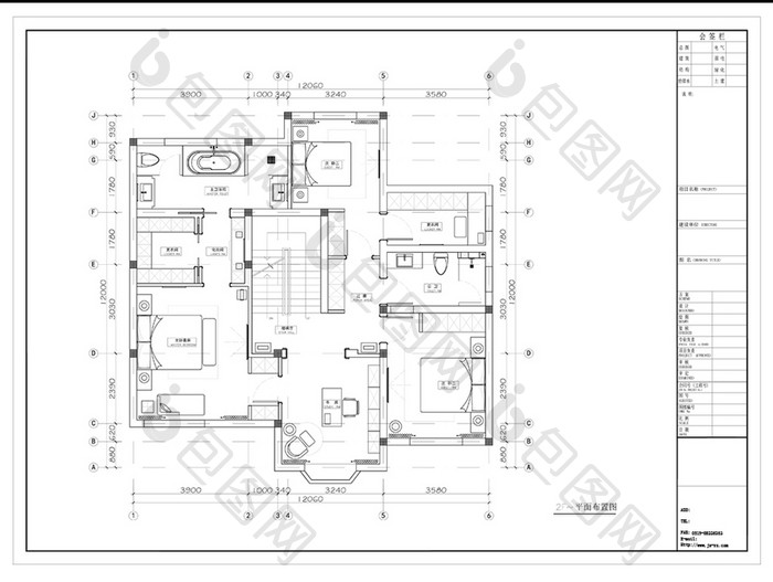 CAD高层室内平面方案