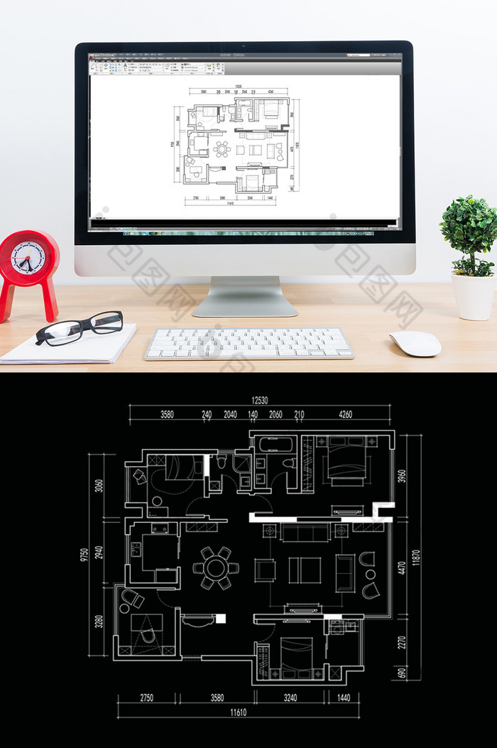CAD多层户型室内平面方案图片图片