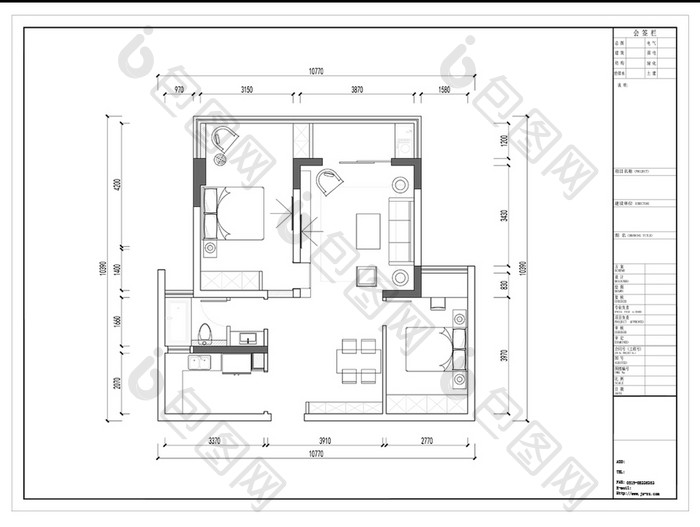 CAD居室平面布局方案