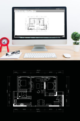 CAD居室平面图