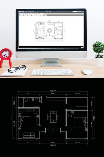 CAD居室室内户型平面布局方案图片