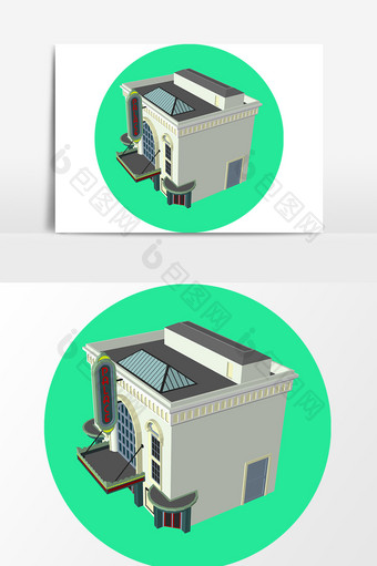 别墅房子元素设计图片