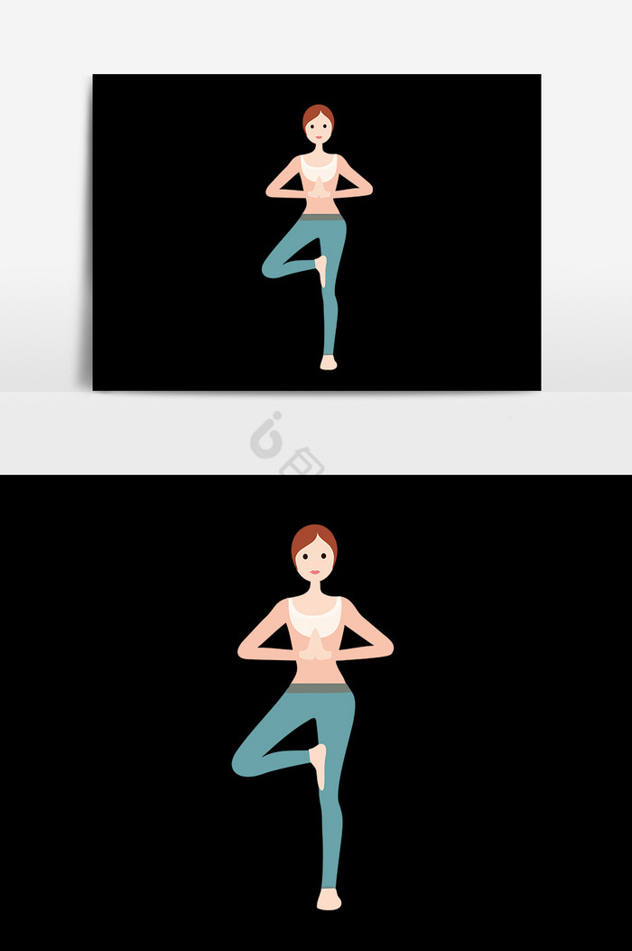 锻炼瑜伽少女图片