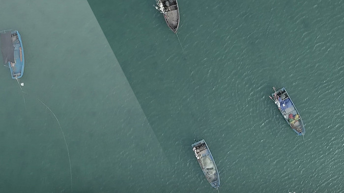 大海沙滩帆船旅游航拍视频