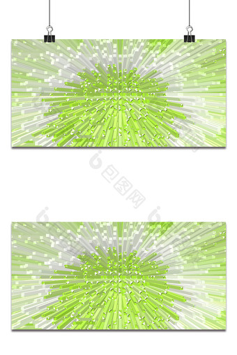 3d突起绿色炫光光柱背景图片