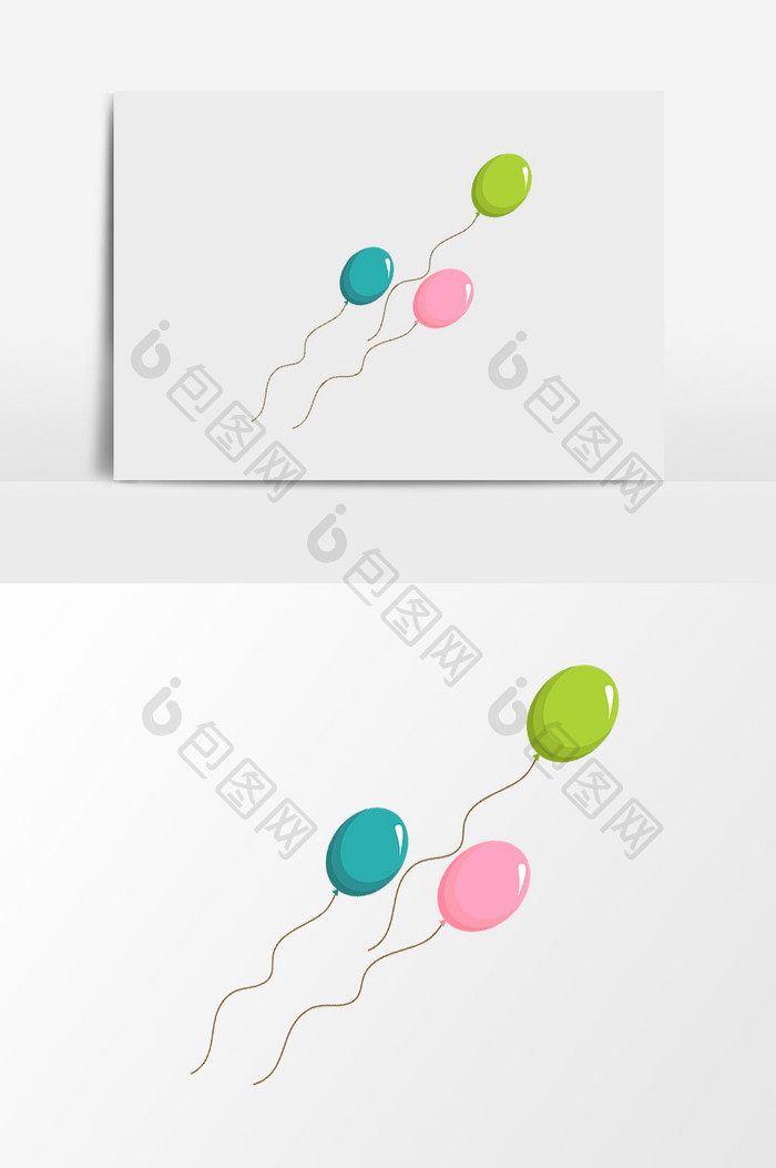 彩色卡通气球素材