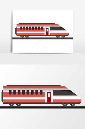 动车头高速动车元素