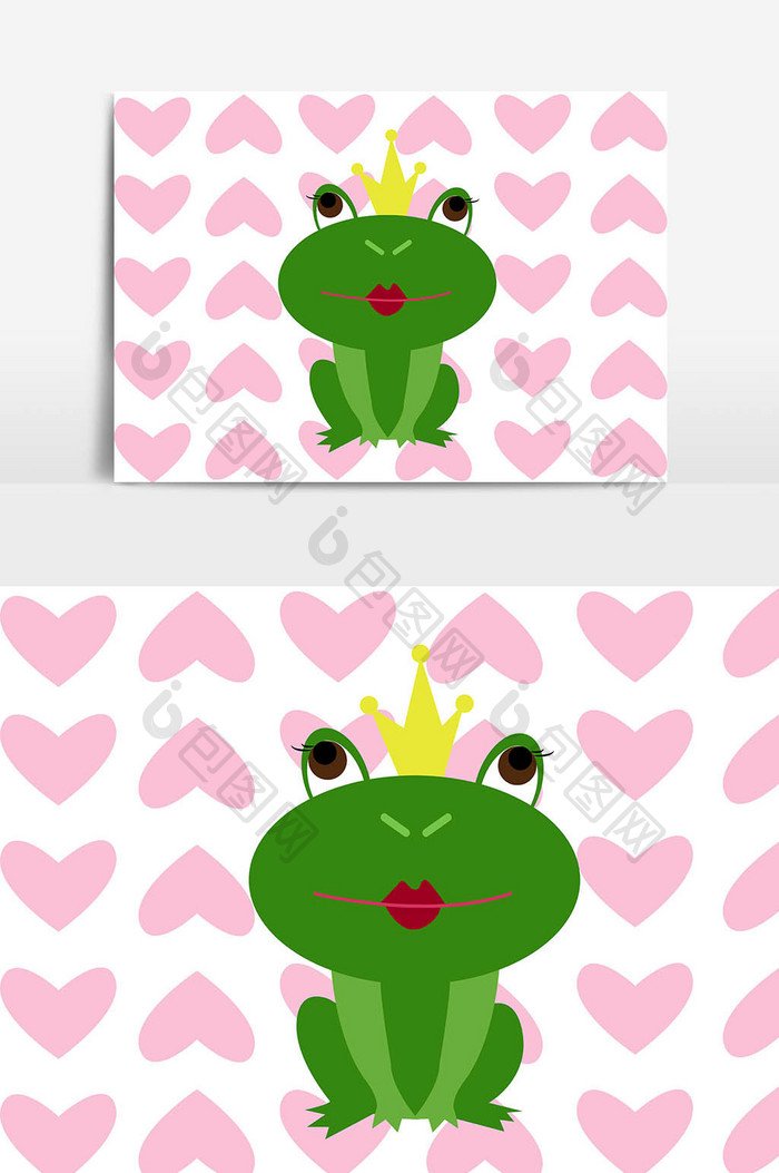 青蛙小跳蛙元素设计