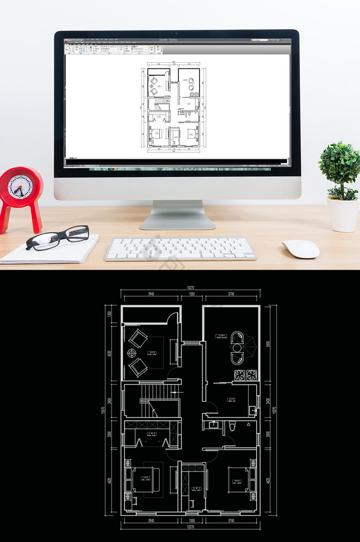 CAD别墅平面方案图片