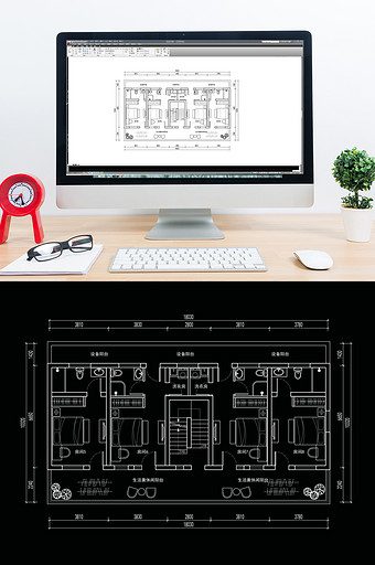 CAD酒店标准层平面布局方案图片