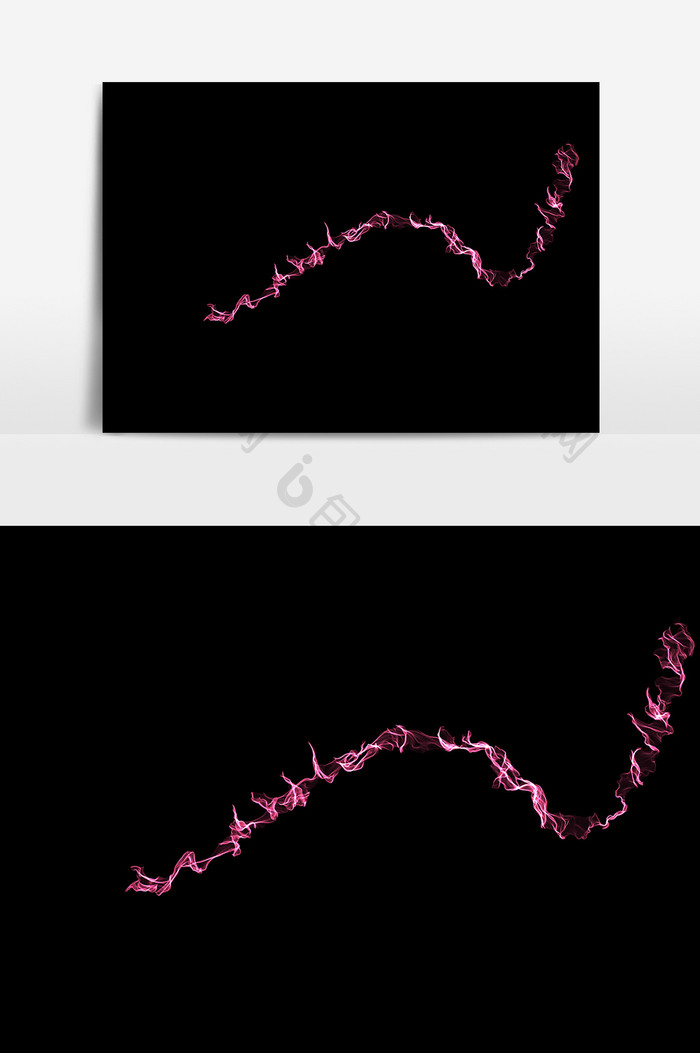 紫红科技抛物线光效矢量元素