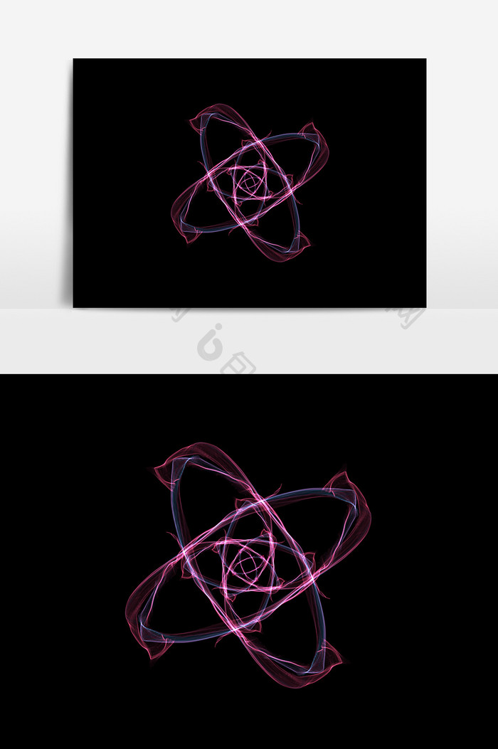 紫红科技椭圆光效矢量元素