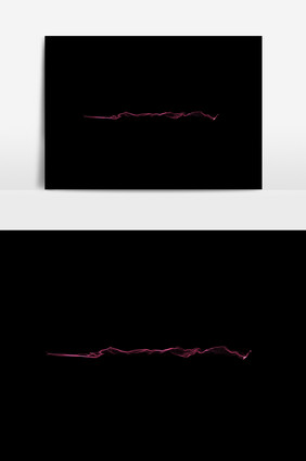 紫红线条科技光效矢量元素