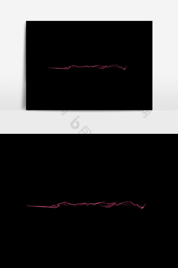 紫红线条科技光效矢量元素