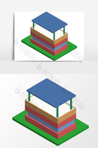 卡通建筑设计元素图片