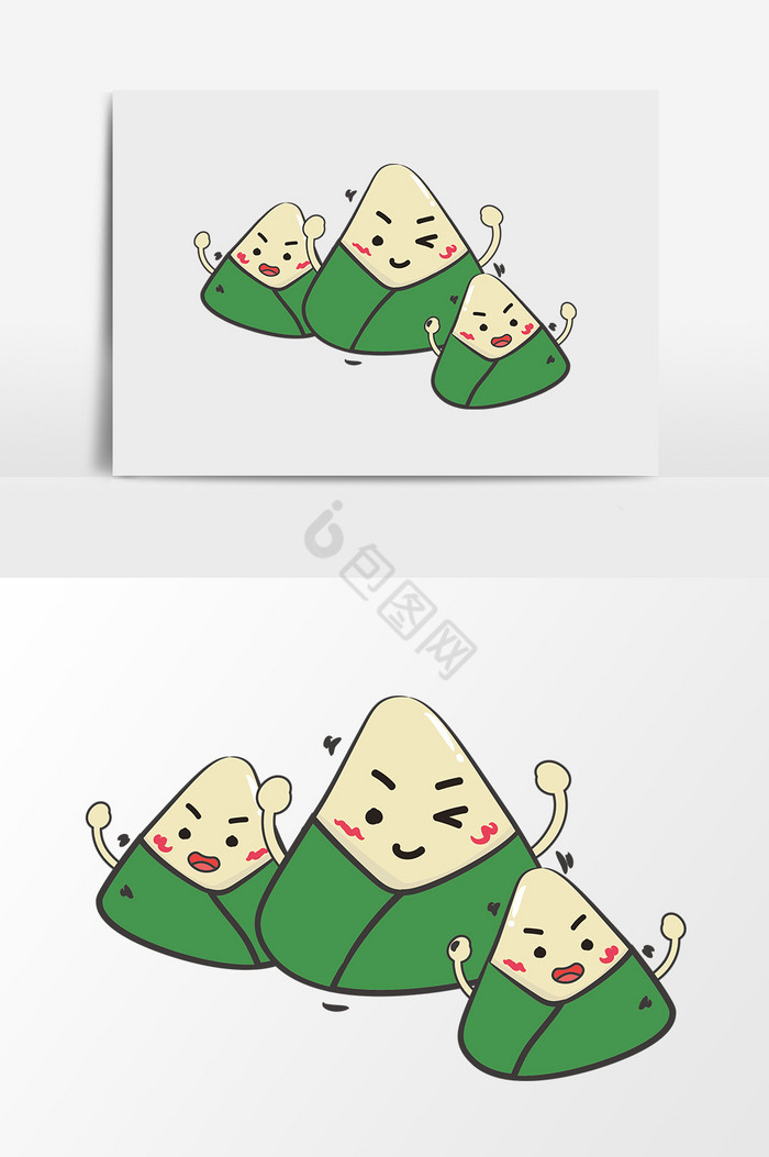 Q版粽子插画图片