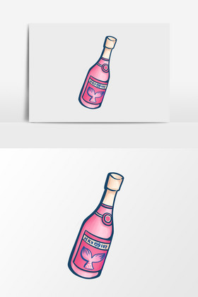 酒瓶插画