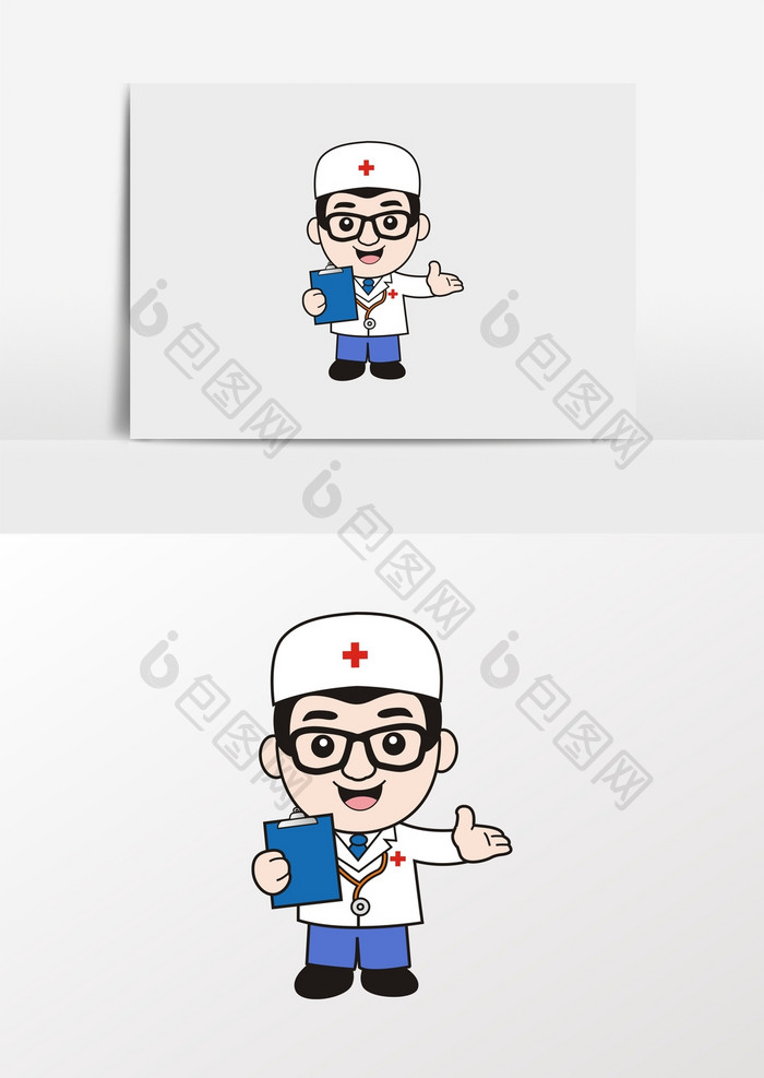 卡通医生医务人员形像