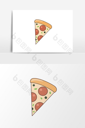 矢量美食披萨元素图片