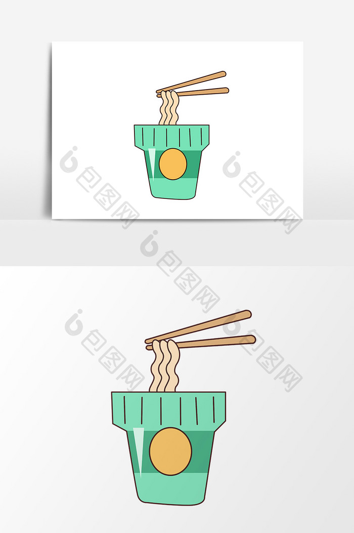 矢量鸡蛋美味泡面元素