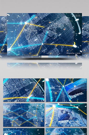 全息科技元素新闻频道包装片头动画AE模板图片