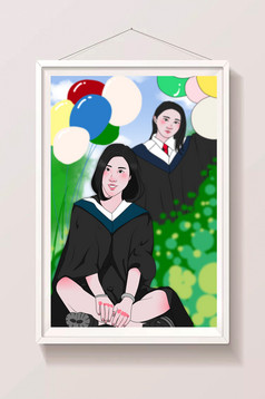 唯美清新高考深夜复习插画