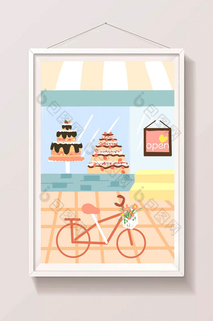 背景插画手绘图片