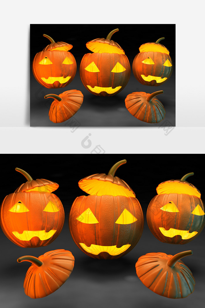 C4D万圣节南瓜灯图片图片