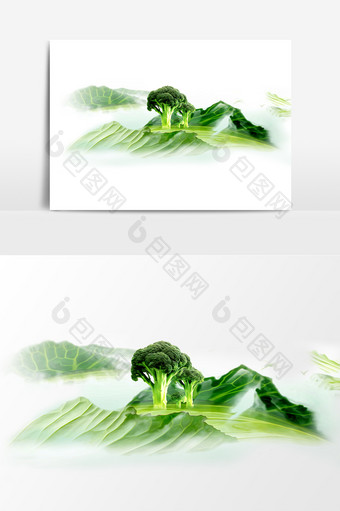 蔬菜绿色蔬菜元素素材图片