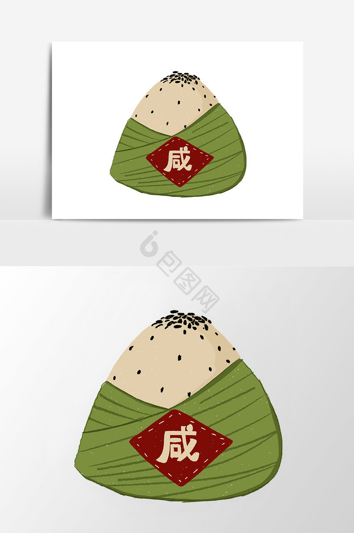 咸味芝麻米粽图片