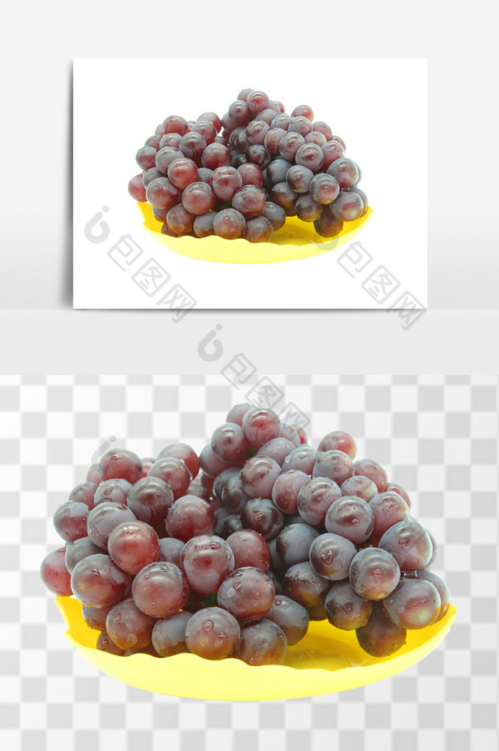 高清实拍葡萄水果元素