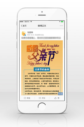 感恩父亲节海报信息长图